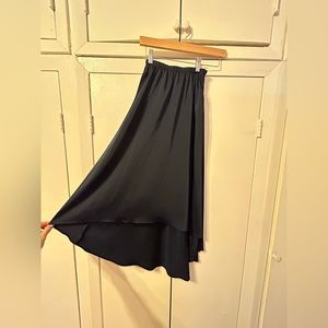 House of Lancry high low navy skill skirt